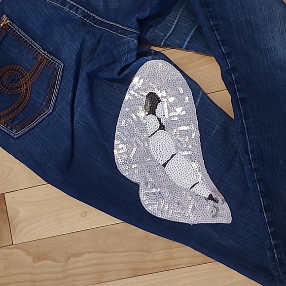 Jeans embelis liés sexy liés strechy jeans - Picture 4 of 7